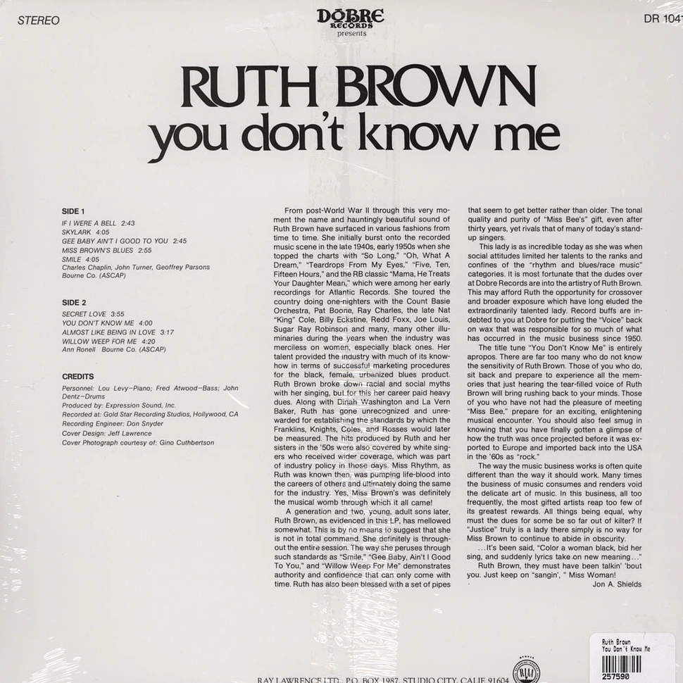 Ruth Brown - You Don't Know Me