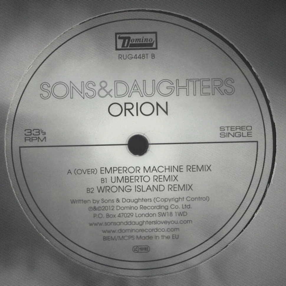 Sons & Daughters - Orion Remixes
