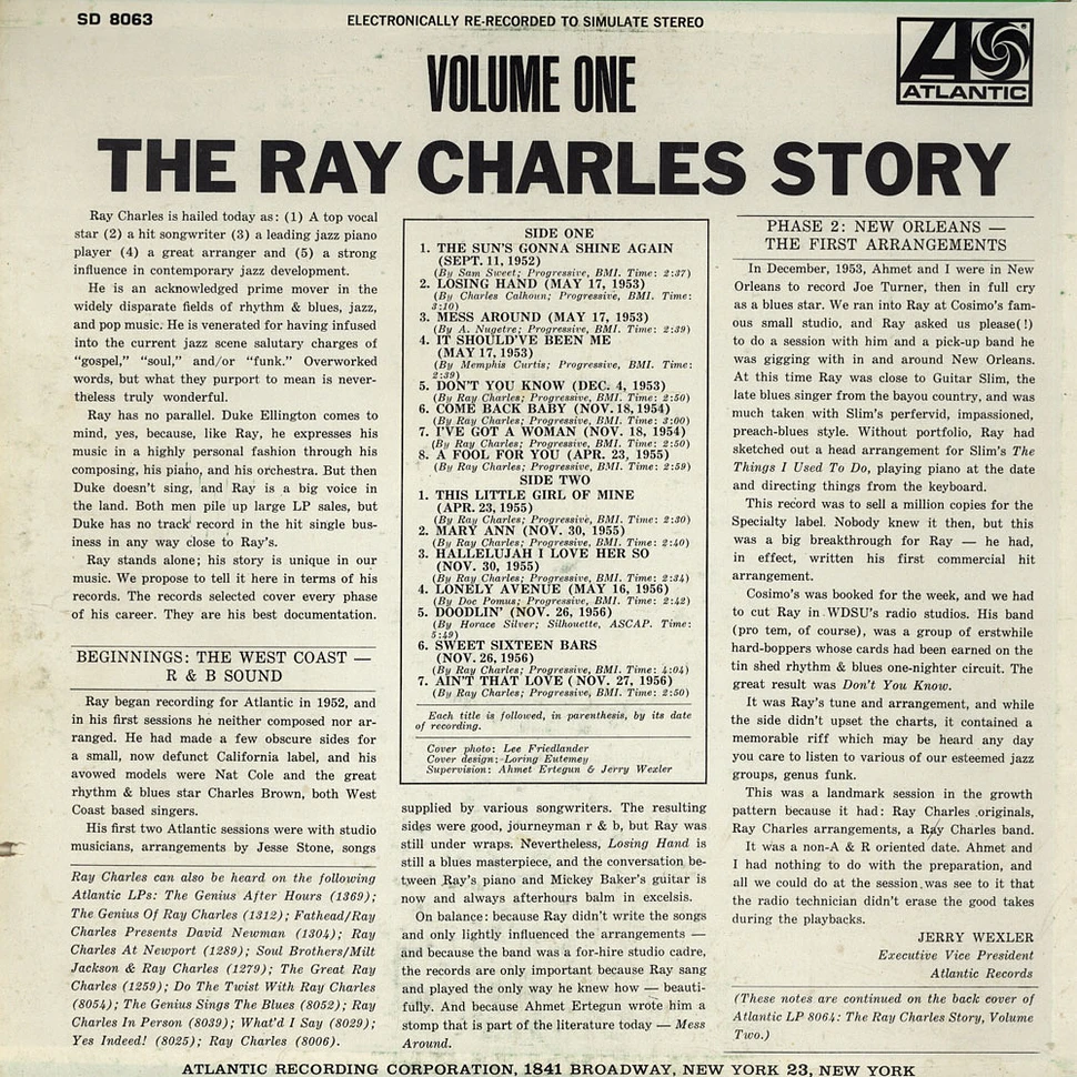 Ray Charles - The Ray Charles Story Volume One
