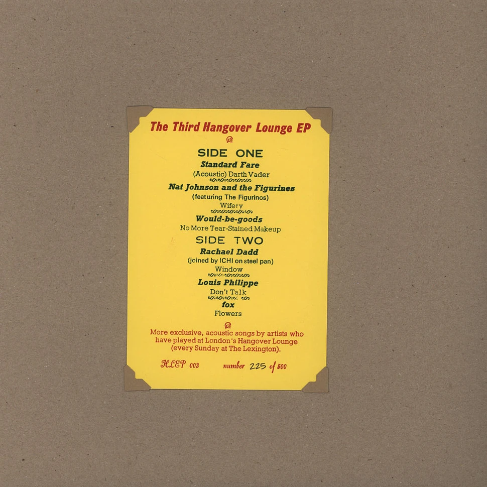 V.A. - The Hangover Lounge EP Volume 3