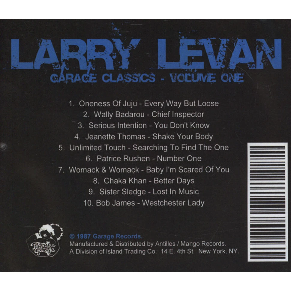 Larry Levan - Garage Classics Volume 1