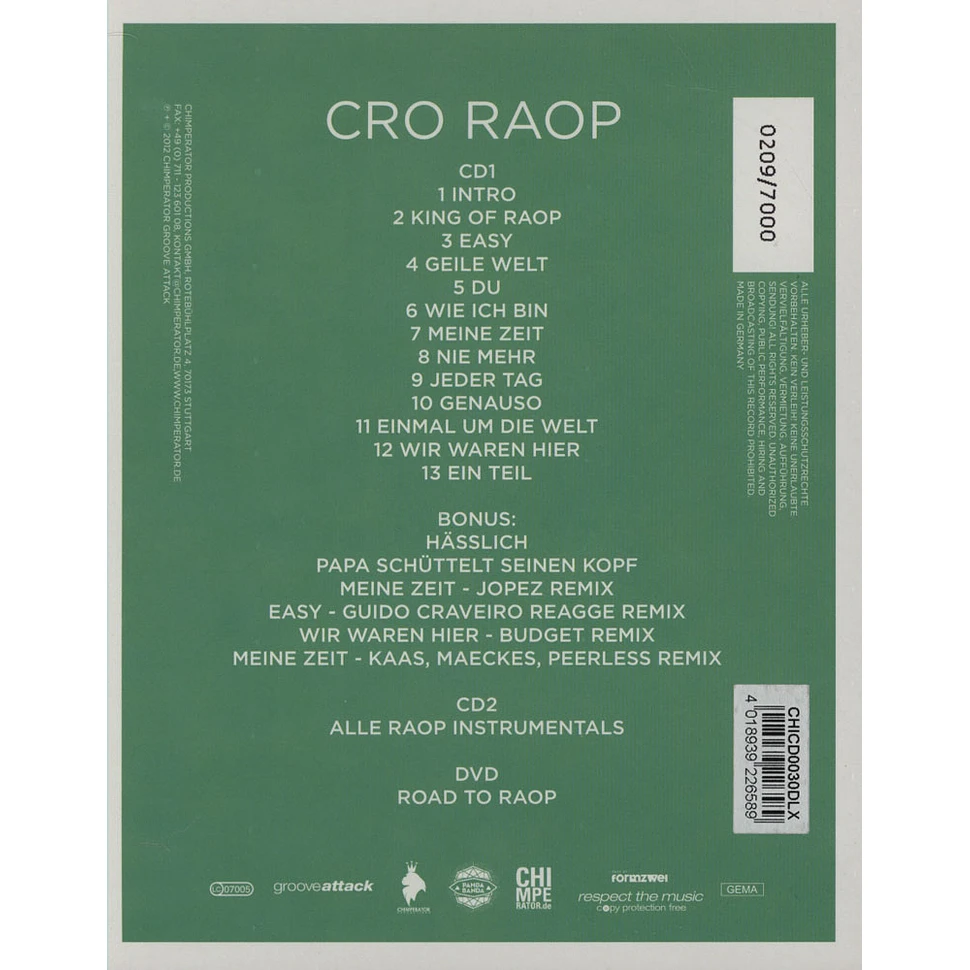 Cro - Raop Limited Panda Banda Deluxe Edition mit T-Shirt