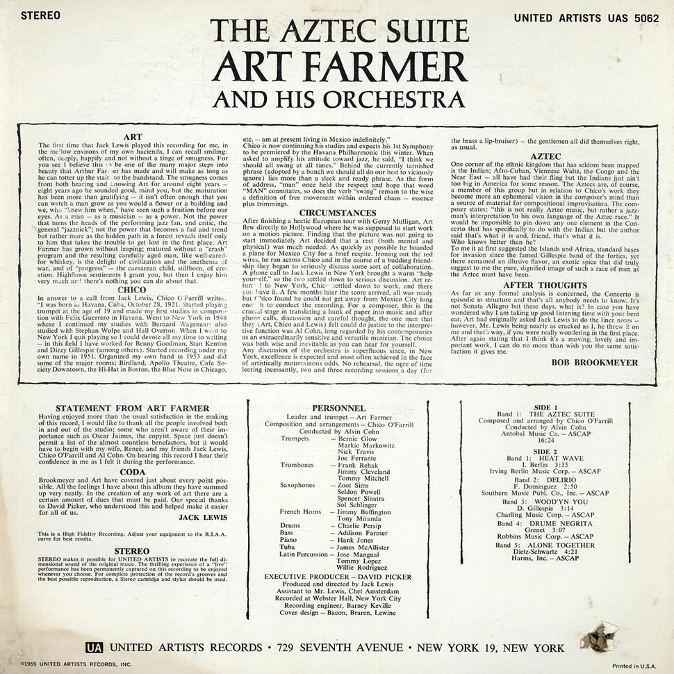 Art Farmer And His Orchestra - The Aztec Suite