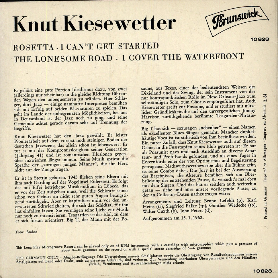 Knut Kiesewetter - A New Voice In Jazz