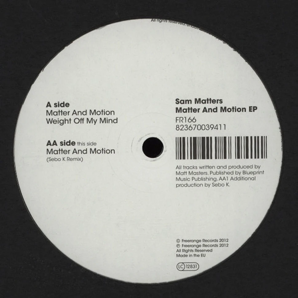 Sam Matters - Matter And Motion EP