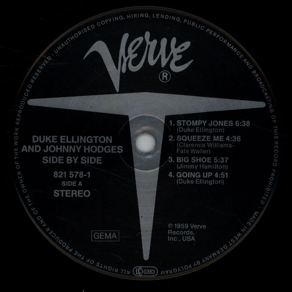 Duke Ellington And Johnny Hodges - Side By Side