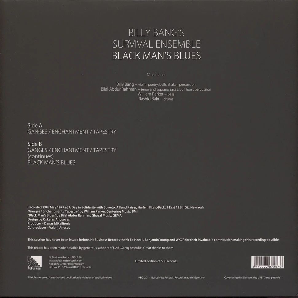 Billy Bang’s Survival Ensemble - Black Man’s Blues