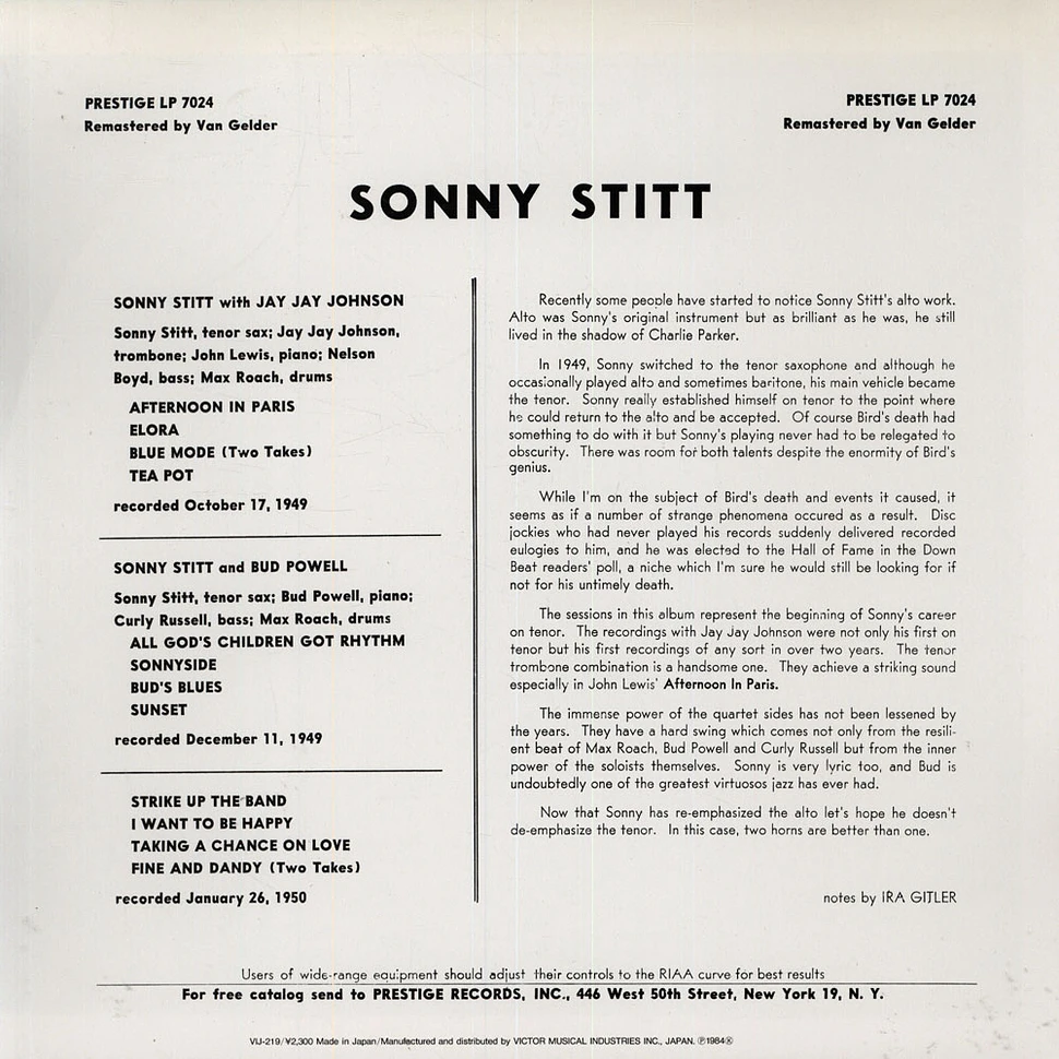 Sonny Stitt / Bud Powell / J.J. Johnson - Sonny Stitt / Bud Powell / J.J. Johnson