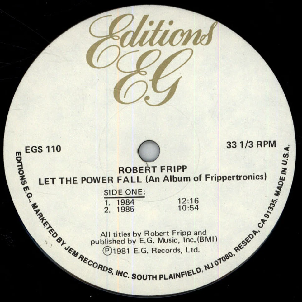 Robert Fripp - Let The Power Fall