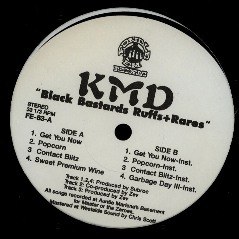 KMD (MF Doom & Subroc) - Black Bastards Ruffs+Rares