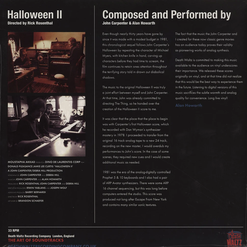 John Carpenter & Alan Howarth - OST Halloween II