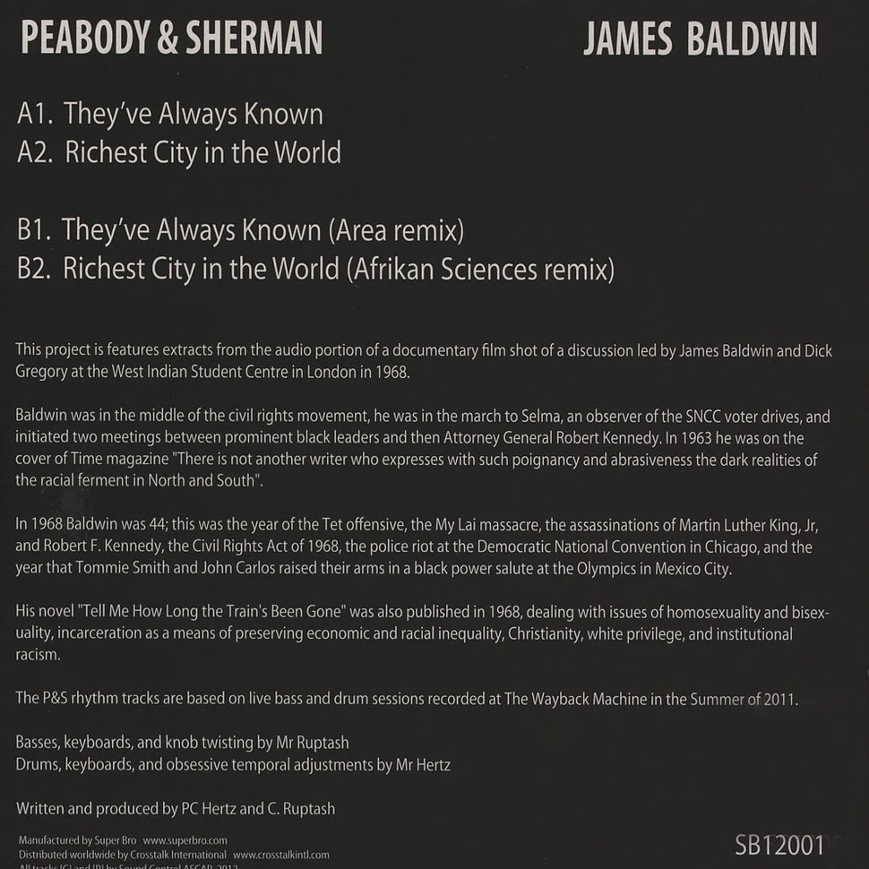 Peabody & Sherman - James Baldwin