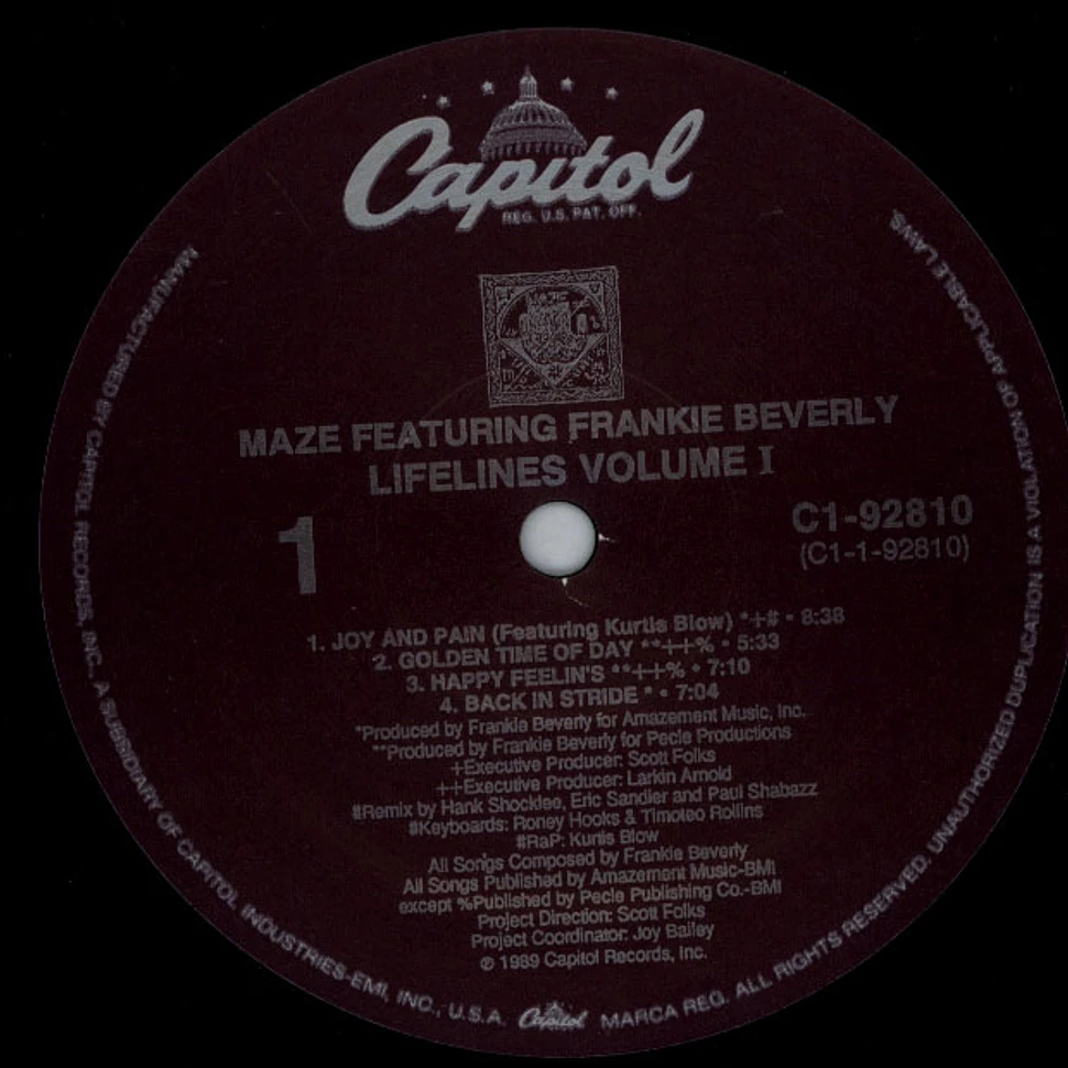 Maze Featuring Frankie Beverly - The Greatest Hits Of (Lifelines - Volume 1)