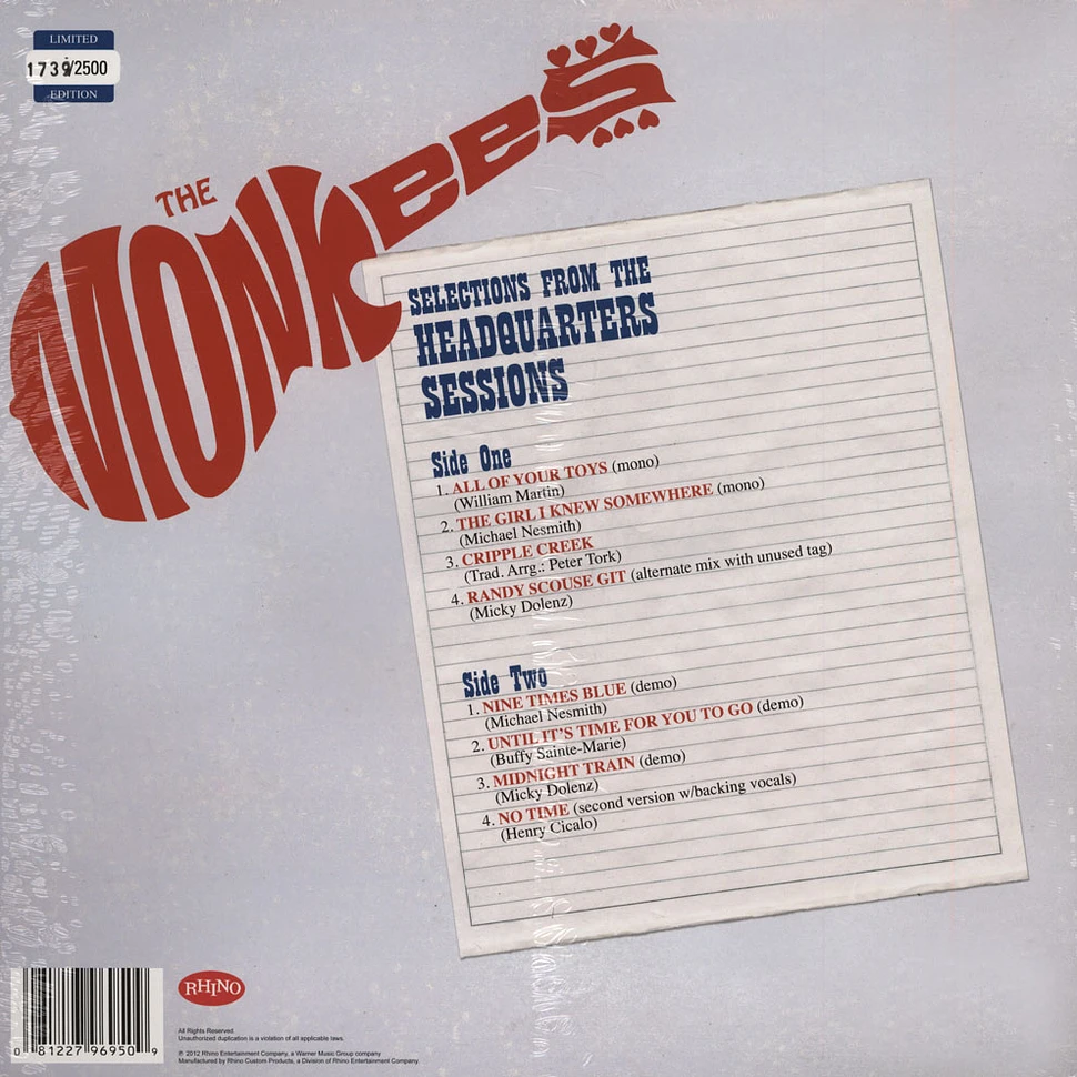 Monkees - Selections From The Headquarters Sessions