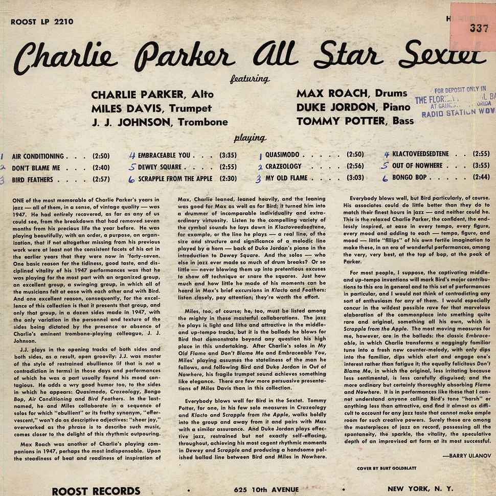 Charlie Parker - All Star Sextet
