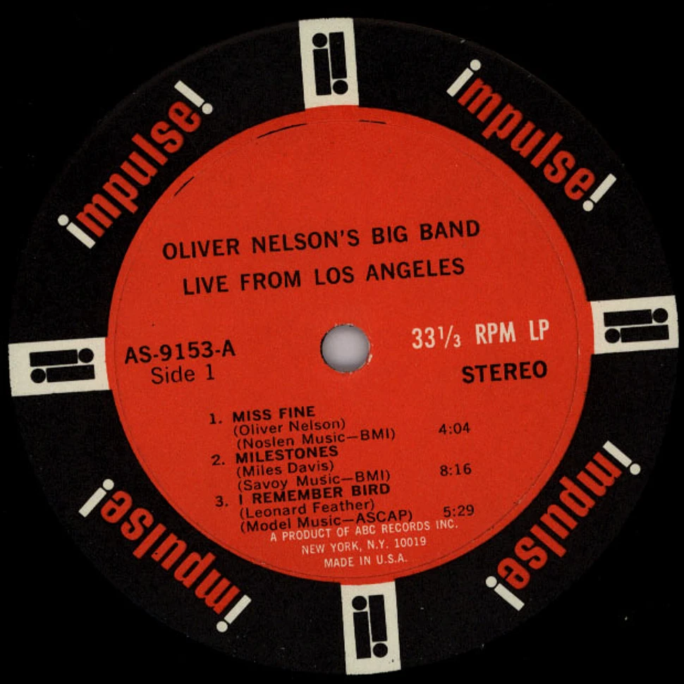 Oliver Nelson's Big Band - Live From Los Angeles