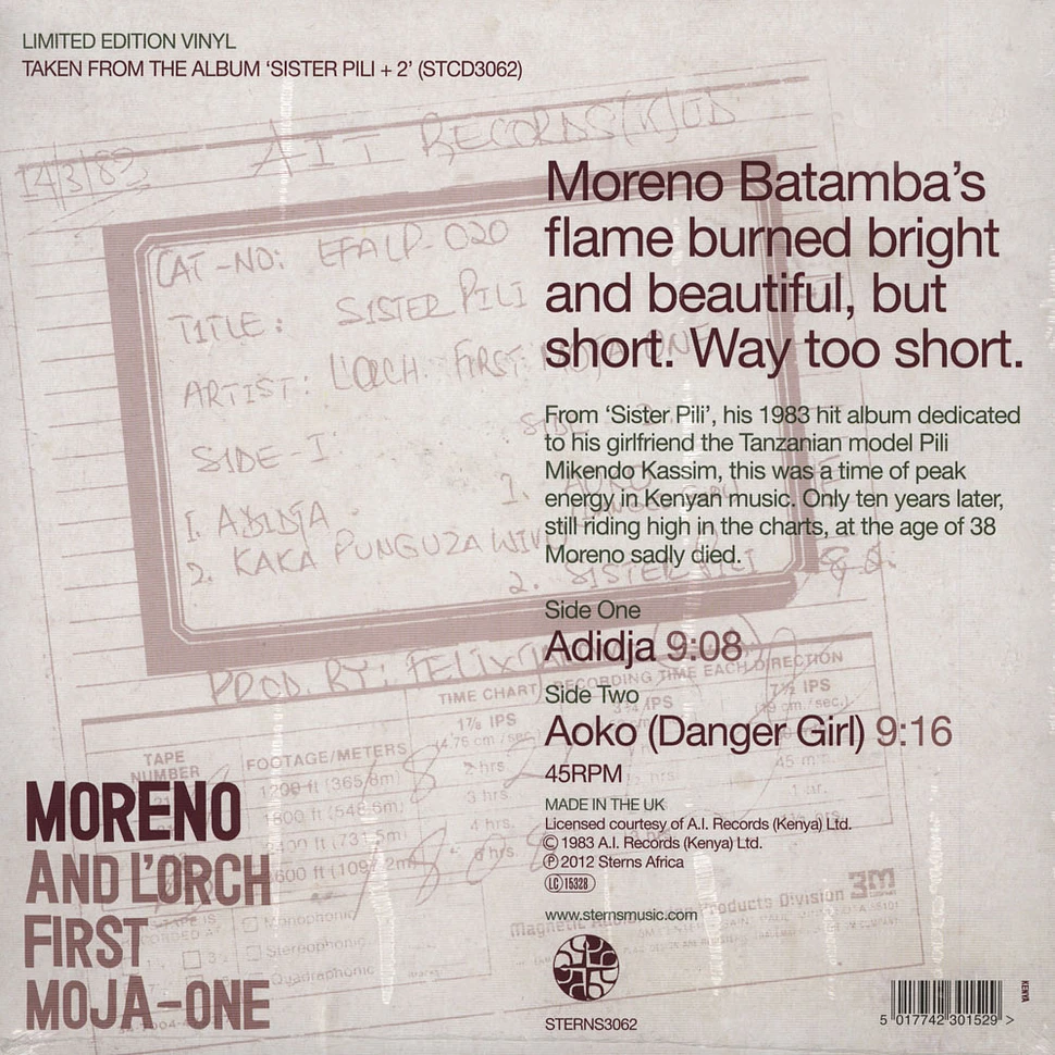 Moreno And L'orch First Moja-one - Adidja
