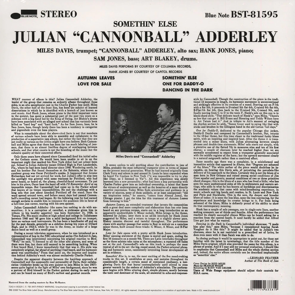 Cannonball Adderley - Somethin' Else