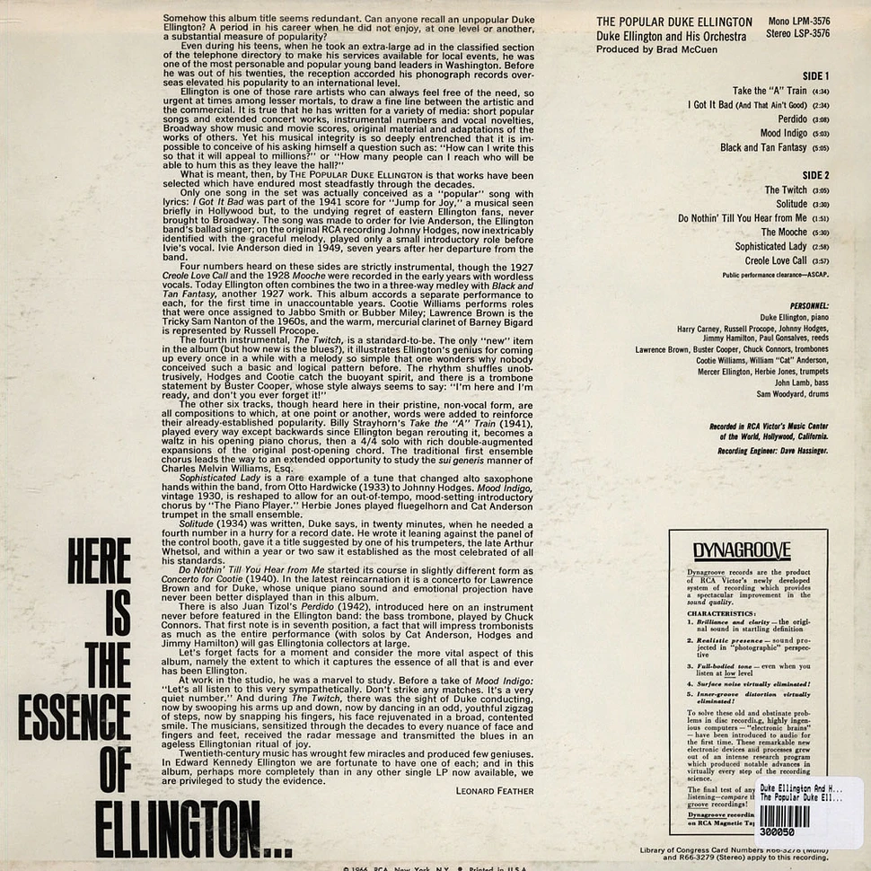 Duke Ellington And His Orchestra - The Popular Duke Ellington