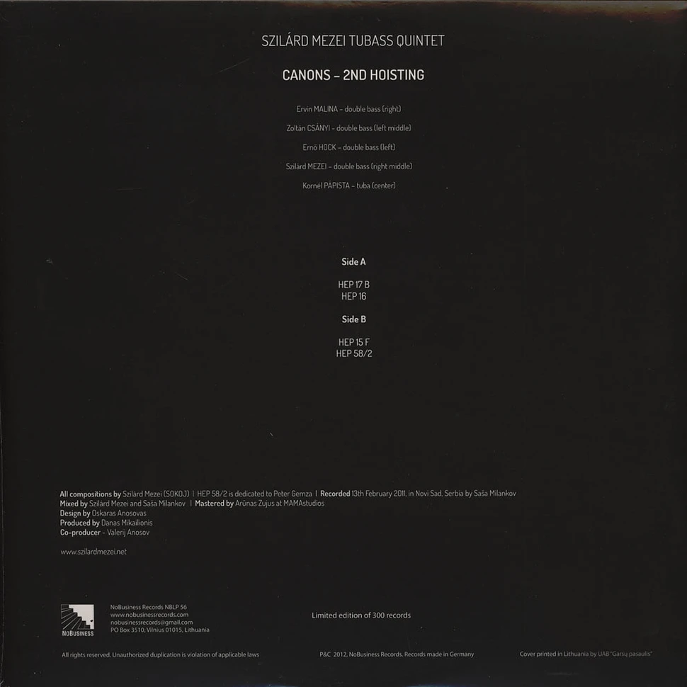 Szilard Mezei Tubass Quintet - Canons - 2nd Hoisting