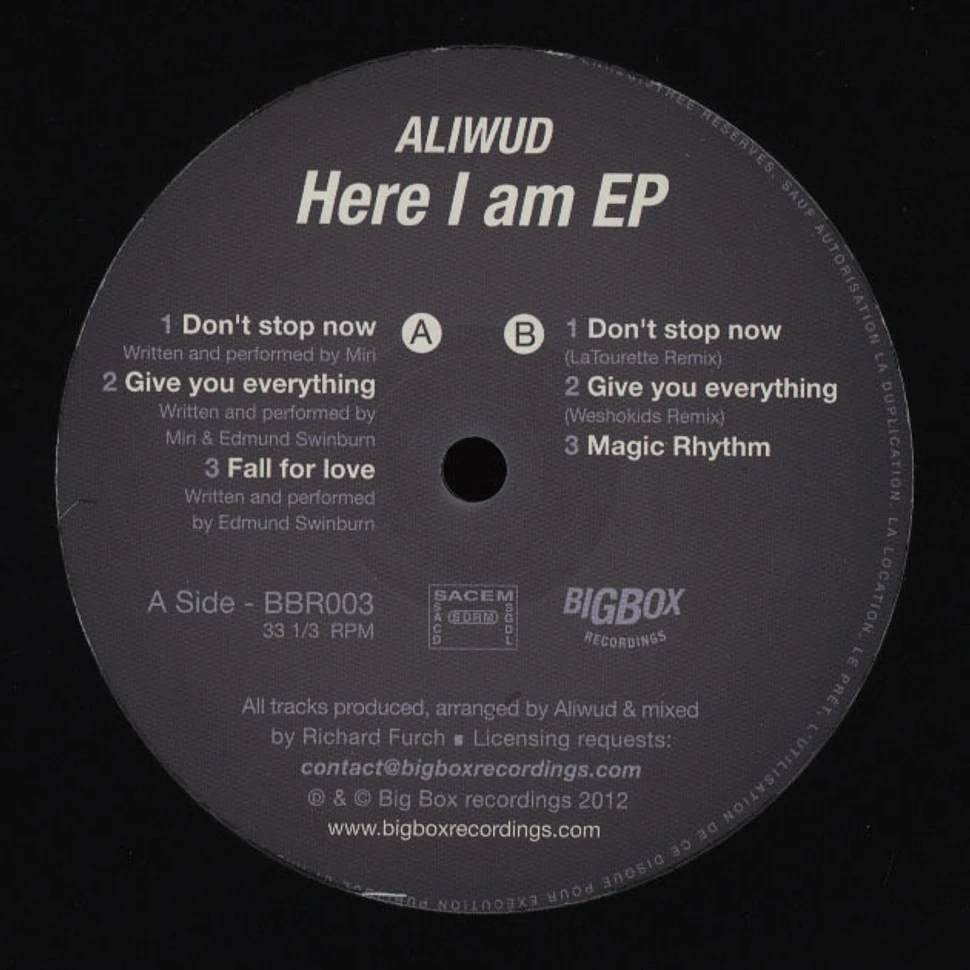 Aliwud - Here I Am EP