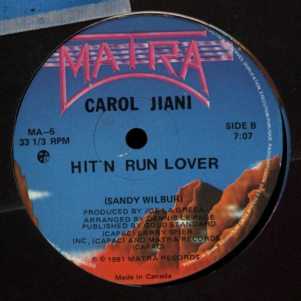 Carol Jiani - Hit 'N Run Lover (MDR Version)