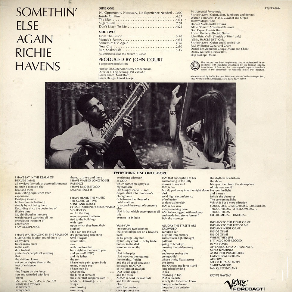 Richie Havens - Somethin' Else Again