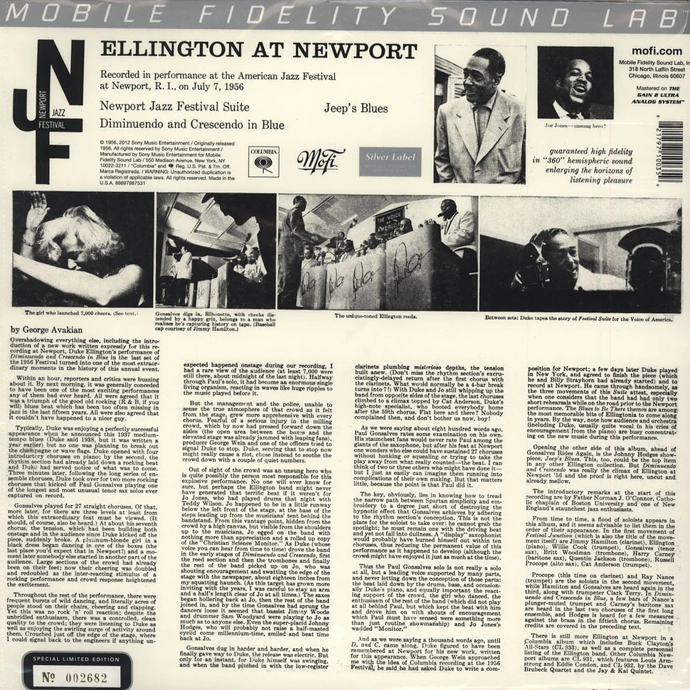 Duke Ellington And His Orchestra - Ellington At Newport Numbered Limited Edition