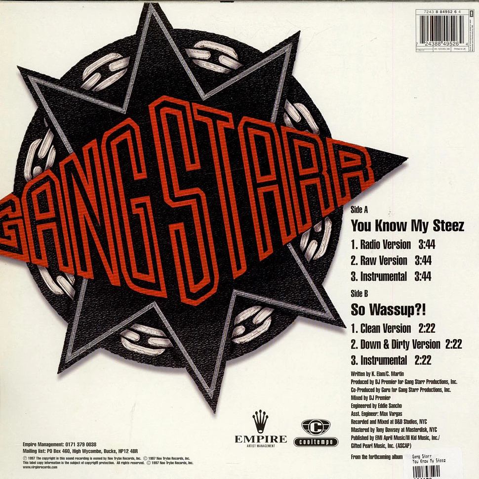 Gang Starr - You Know My Steez