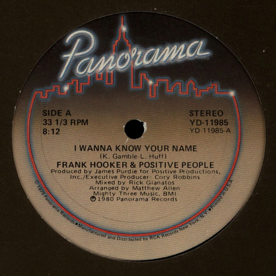 Frank Hooker & Positive People - I Wanna Know Your Name