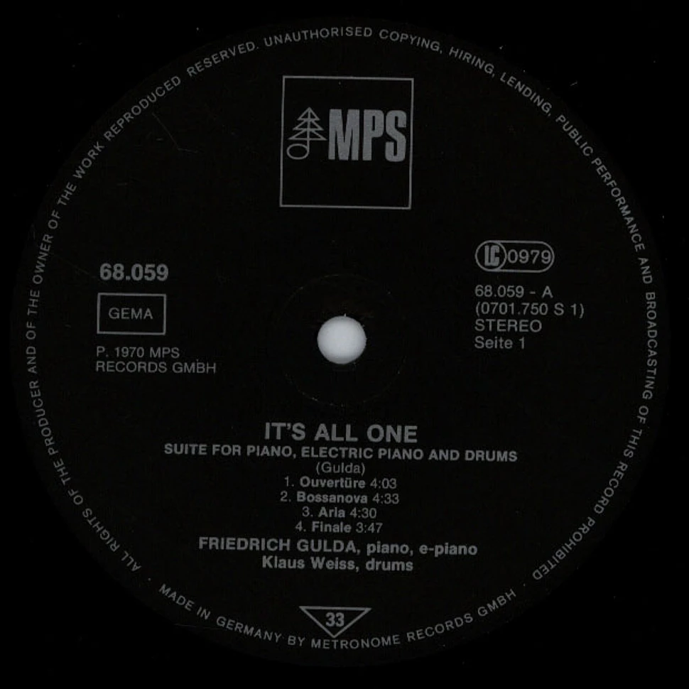 Friedrich Gulda - It's All One