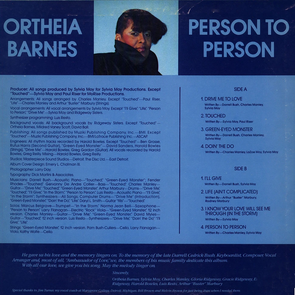 Ortheia Barnes - Person To Person