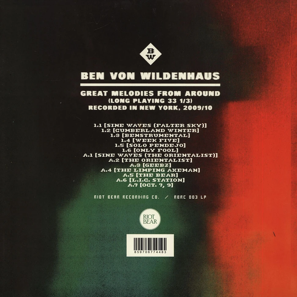 Benjamin Von Wildenhaus - Great Melodies From Around