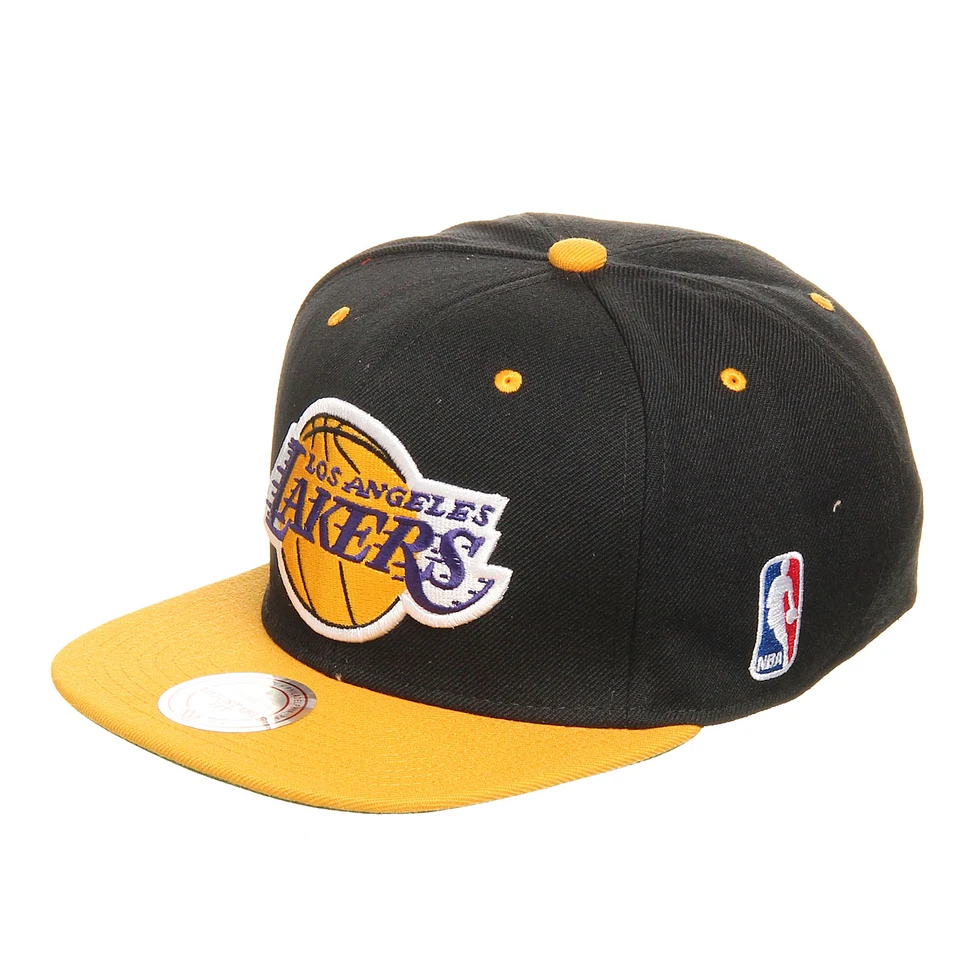 Mitchell & Ness - Los Angeles Lakers NBA Black 2 Tone Snapback Cap