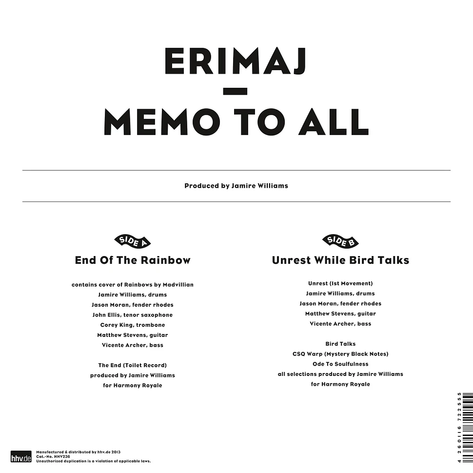 ERIMAJ - Memo To All