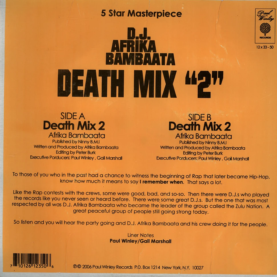 Afrika Bambaataa - Death Mix Live Part 2