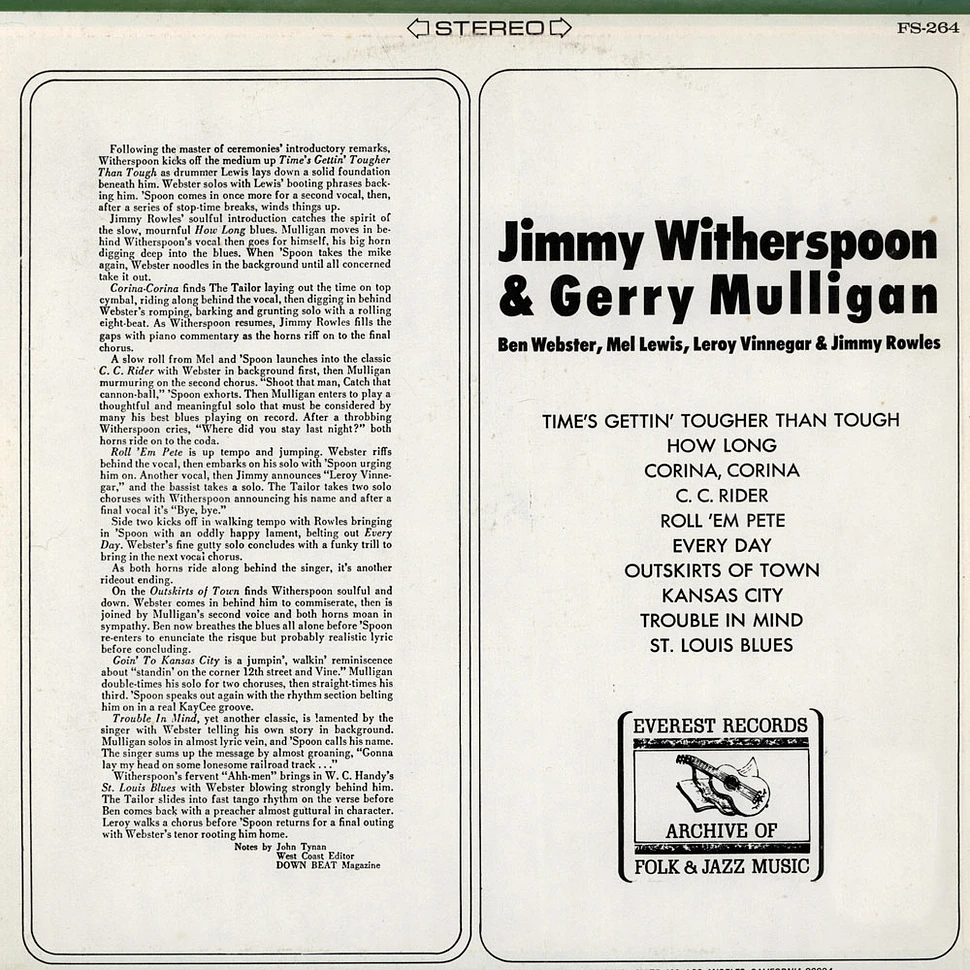 Jimmy Witherspoon & Gerry Mulligan - Jimmy Witherspoon & Gerry Mulligan