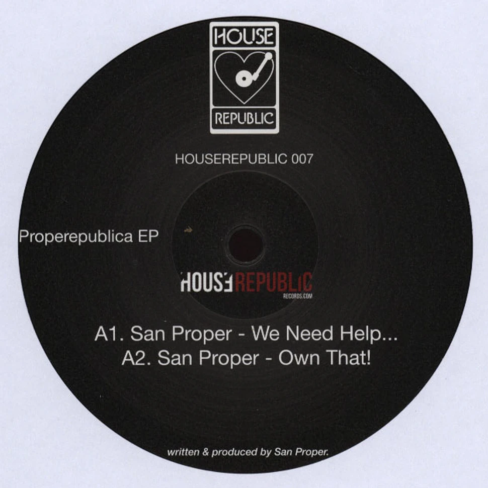 San Proper / Carassi - Properepublica EP