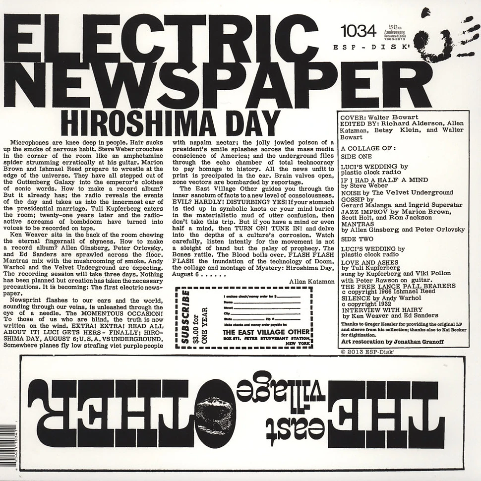 East Village Other - Electric Newspaper