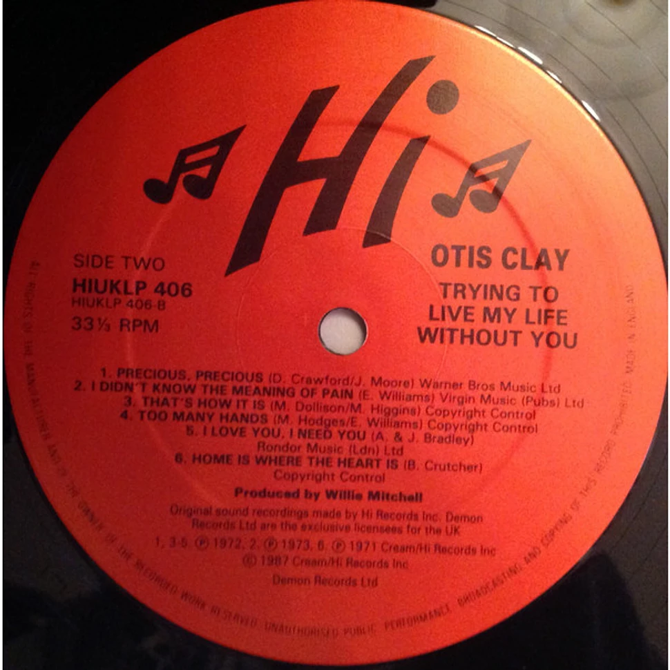 Otis Clay - Trying To Live My Life Without You