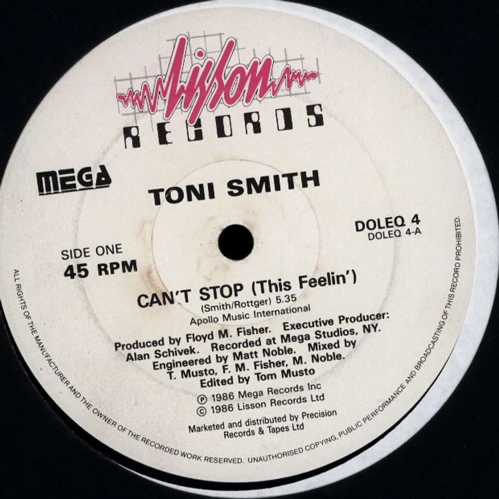 Toni Smith - Can't Stop (This Feelin')