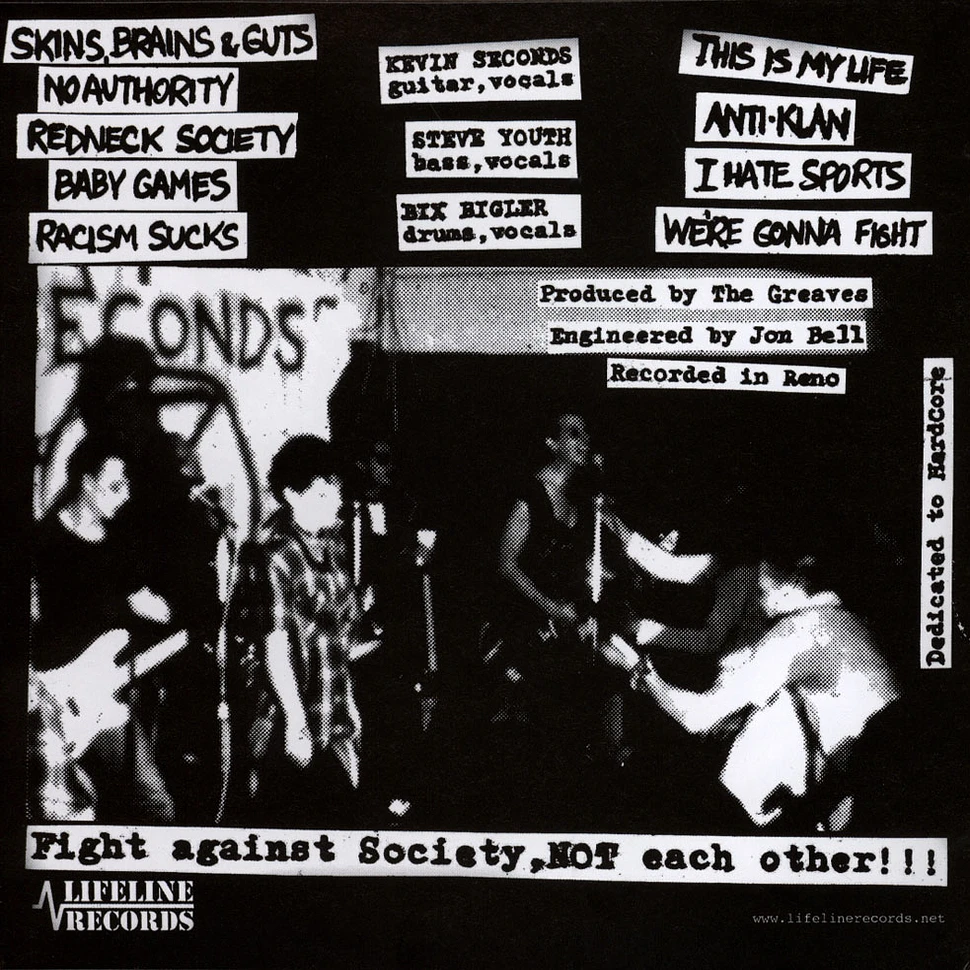 7 Seconds - Skins, Brains & Guts Black Vinyl Edition