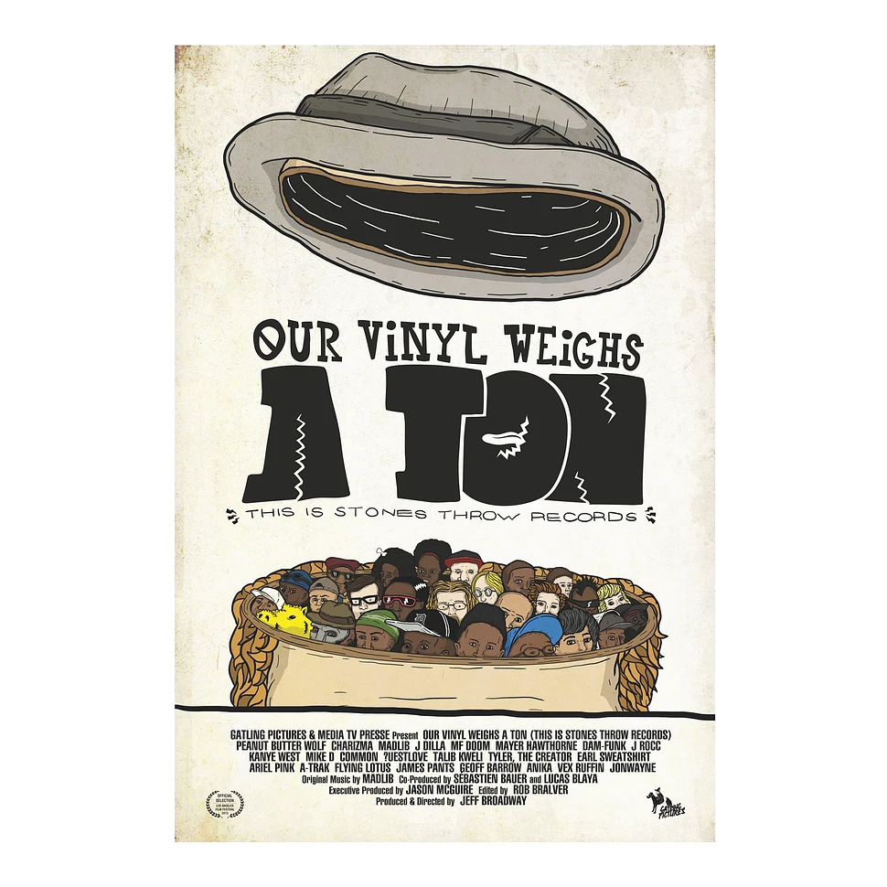 Stones Throw - Our Vinyl Weighs A Ton White Poster