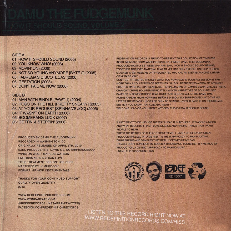 Damu The Fudgemunk - How It Should Sound Volume 2 Green Vinyl Edition