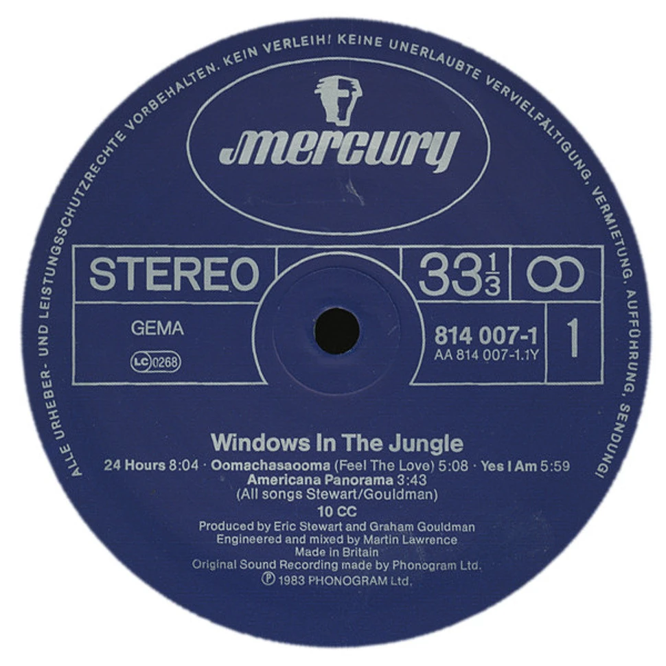 10cc - Windows In The Jungle