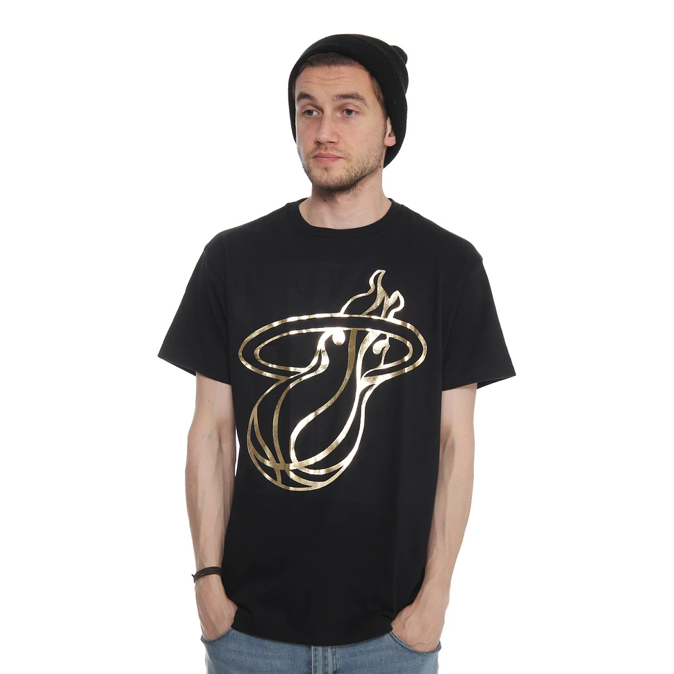 Mitchell & Ness - Miami Heat NBA Big Logo Traditional T-Shirt (Black&Gold Pack)