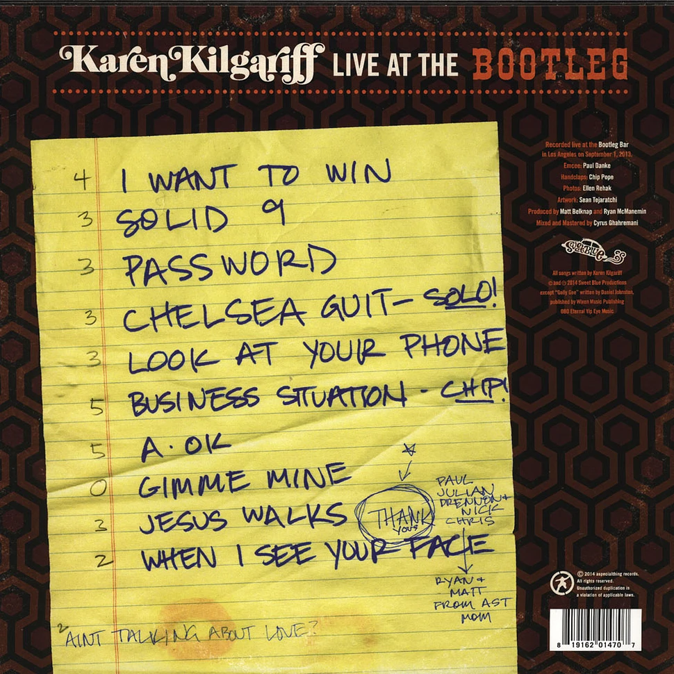 Karen Kilgariff - Live At The Bootleg