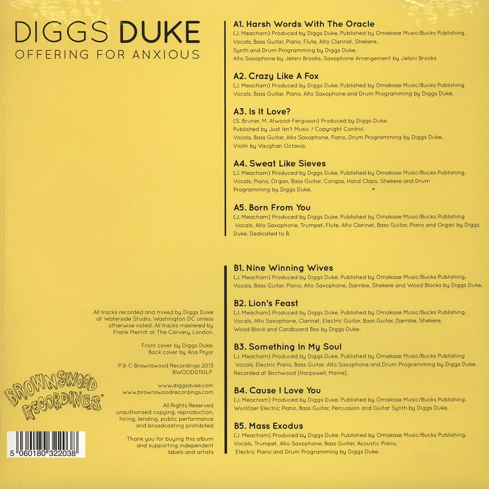 Diggs Duke - Offering For Anxious
