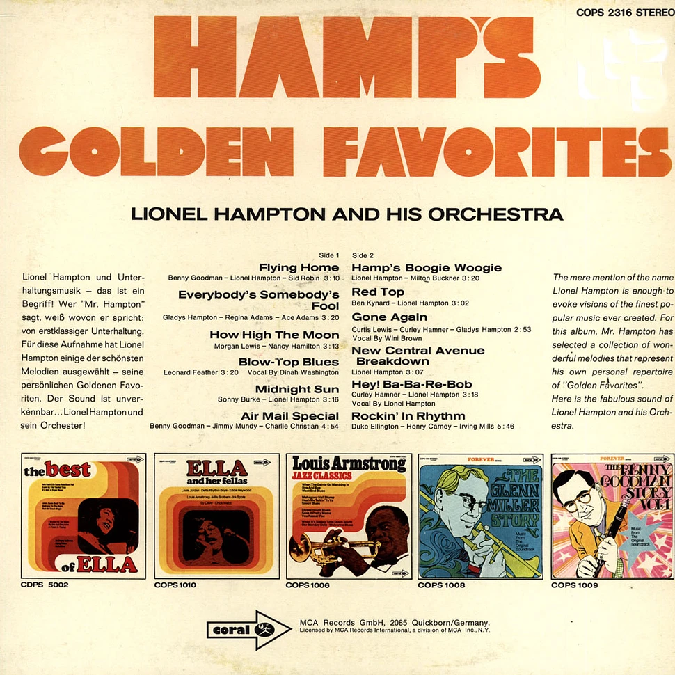 Lionel Hampton And His Orchestra - Golden Favorites