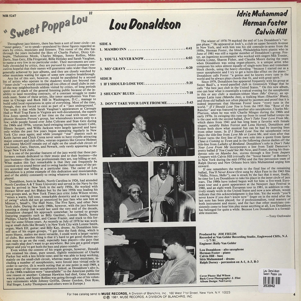 Lou Donaldson - Sweet Poppa Lou